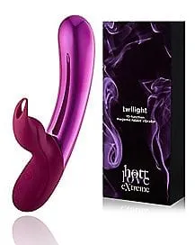 pornhint Pornhint Twilight 10-Function Magenta Rabbit Vibrator 9.5 Inch - Hott Love Extreme