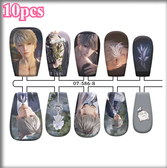 Oncedot Love and Deepspace Xavier Rafayel Zayne Qinche Lishen Qiyu Shenxinghui Otome Game Fake Nails Cute Popular Manicure Accessories