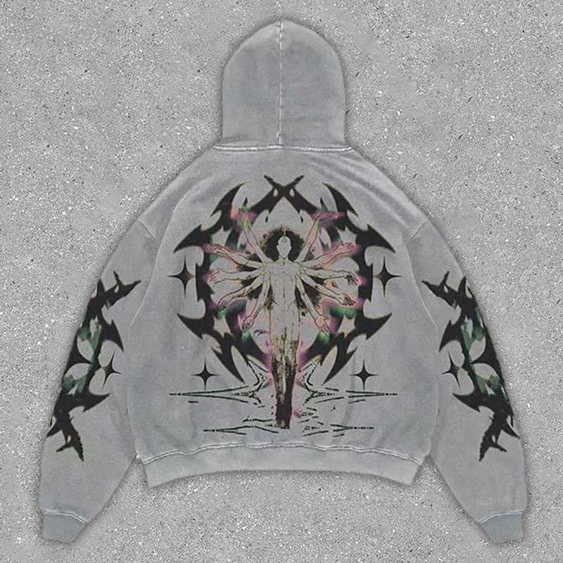 evolution print hoodie