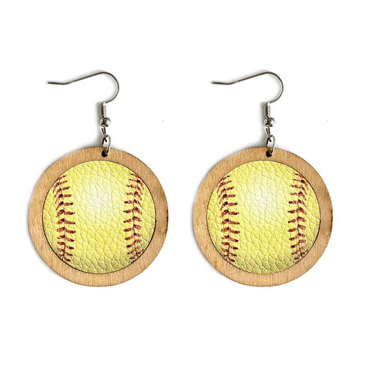 Buy One, Get One Free - Vintage Baseball Earrings-Annaletters