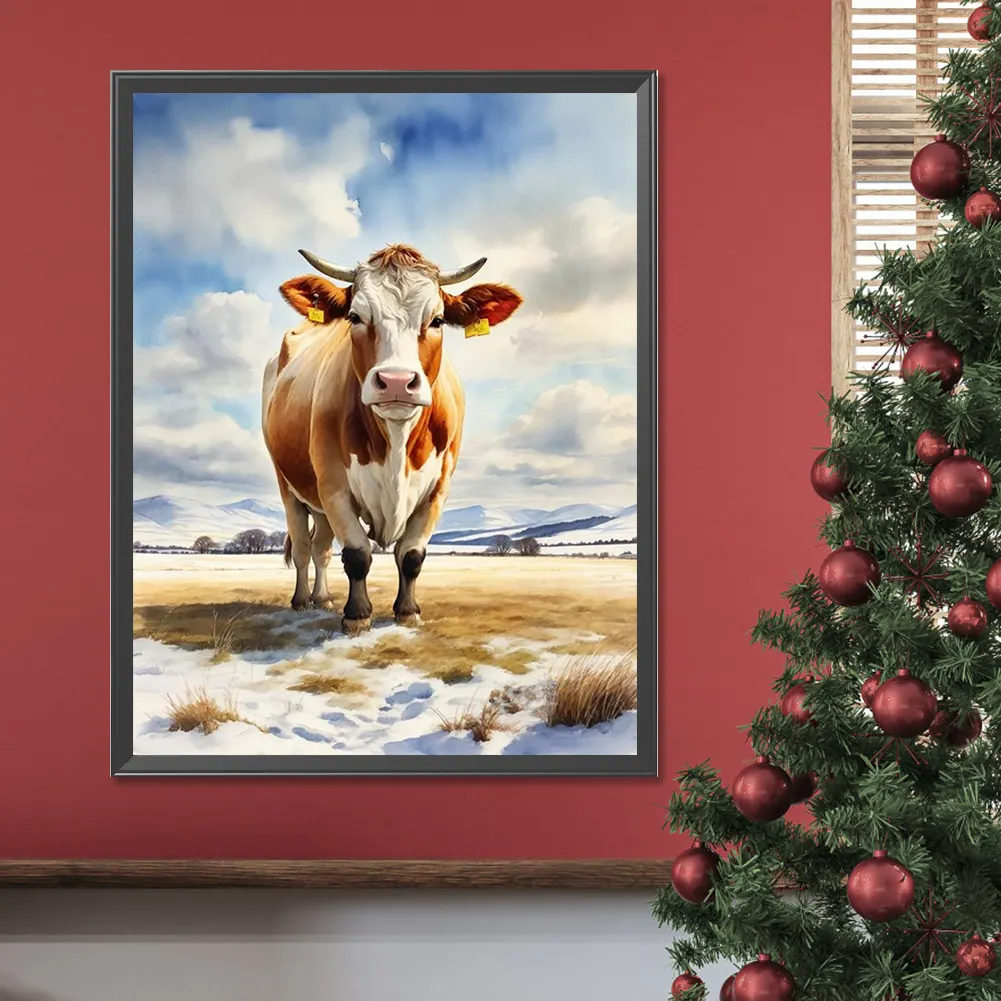 Diamond Painting - Full Round Drill - Cow(Canvas|30*40cm)