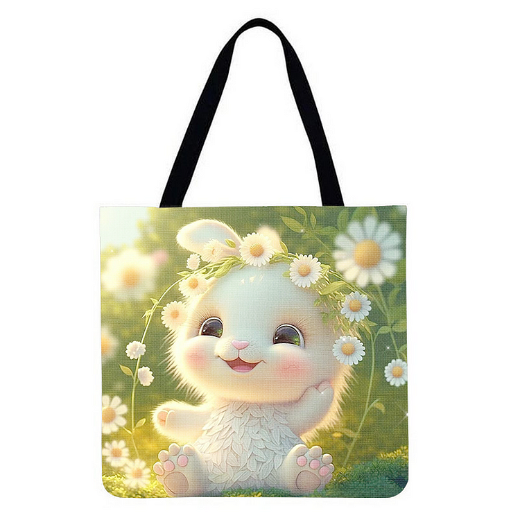 Rabbit【Easter Series】 - Linen Tote Bag