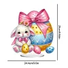 (US Only)2D Flat Easter Bunny Egg DIY Double-Sided Diamond Painting Desktop Decorations