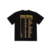 Zach Bryan Tour T Shirt – With Heaven On Tour Black Graphic Tee