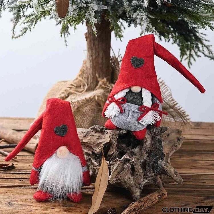 2-Piece Heart Pointed Hat Faceless Gnomes