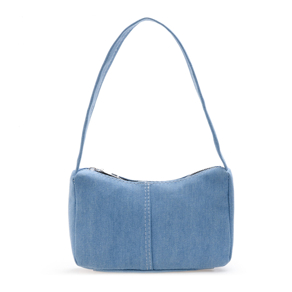 

Casual Tie Dye Underarm Bag Denim Shoulder Handbag, Blue, 501 Original