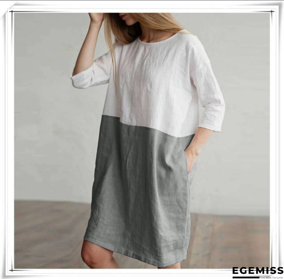 Casual Color Patchwork Tunic | EGEMISS