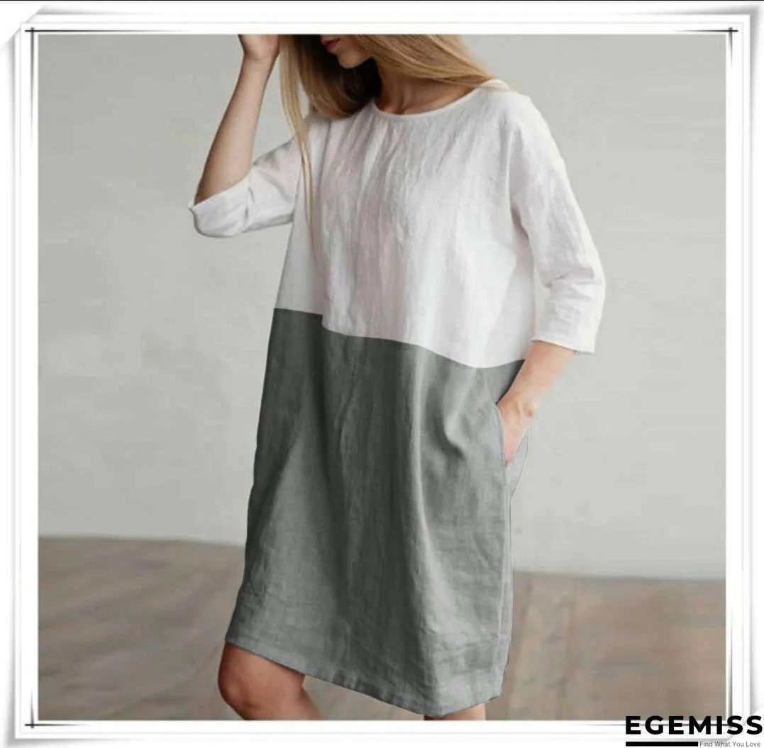 Casual Color Patchwork Tunic | EGEMISS