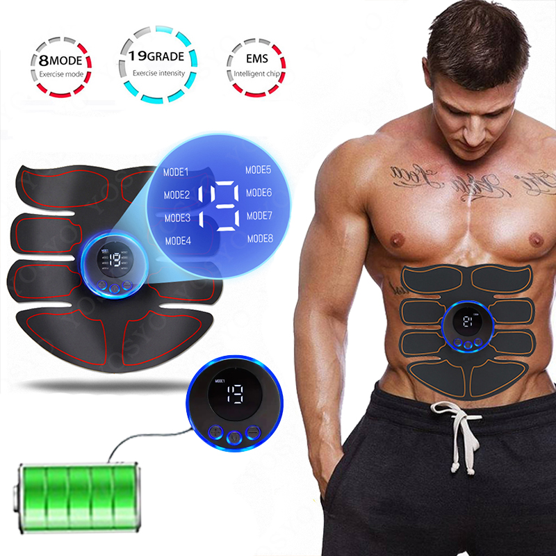 Likron Watches Optimized Title USB Rechargeable EMS Muscle Stimulator for Abdomen and Arm Training 8 Modes