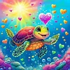 Sea Turtle - 11CT Stamped Cross Stitch - 40*40cm - Animal