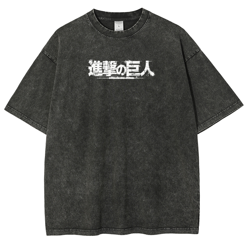 Attack On Titan Unisex Fit Washed T-Shirt 2503000052