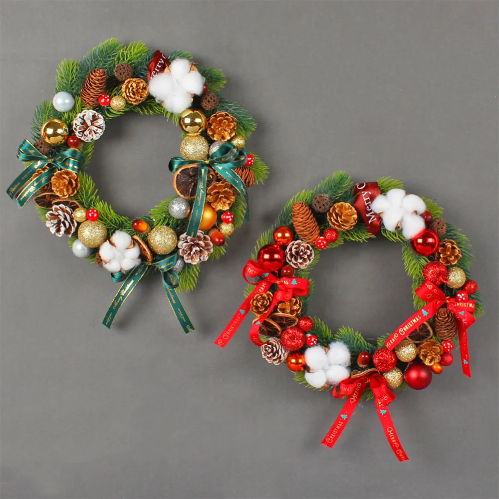 Christmas wall decoration pine cone garland props ornaments