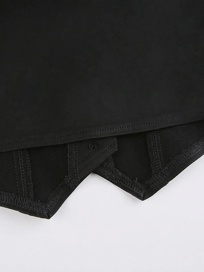 Brownm Button Down Strap Corset Top