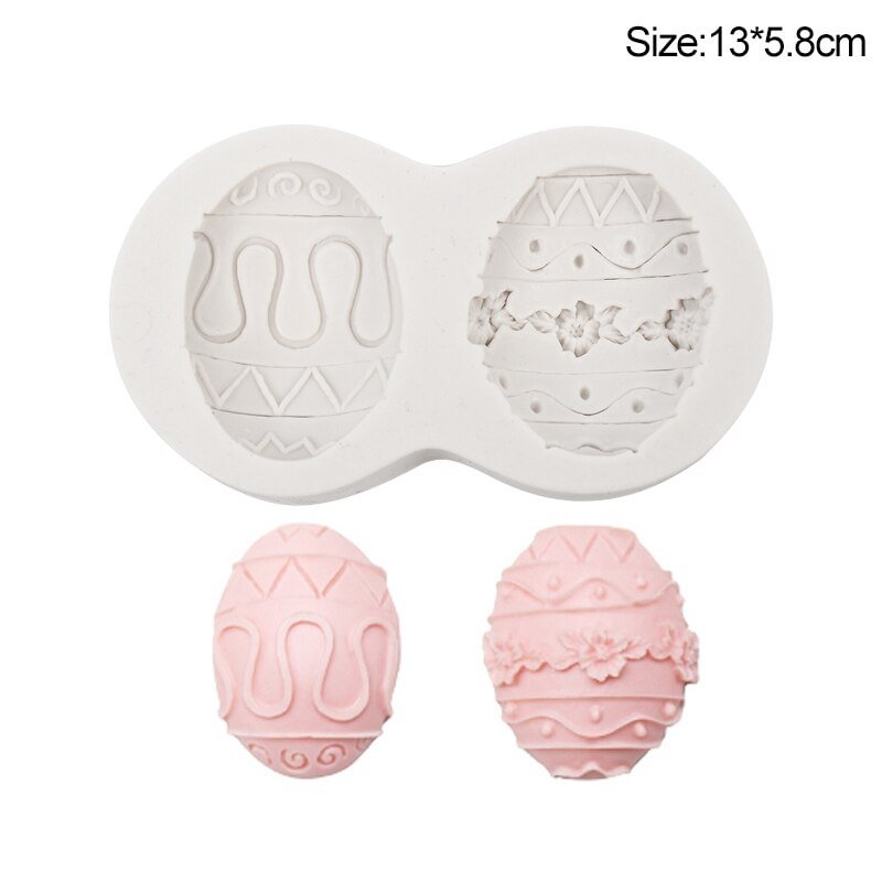3D Easter Cookie Mold Silicone Biscuit Cutter Cute Bunny Rabbit Egg Mould Easter Party Chocolate Fondant Cake Decorating Tools