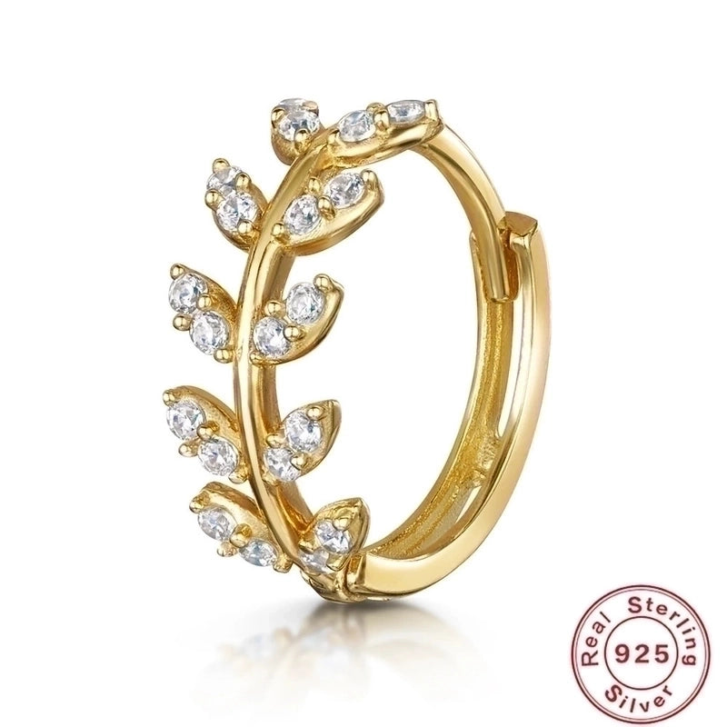 1 Piece 925 Sterling Silver Zircon Round Square Earrings