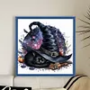 Witch Hat Cat-11CT Stamped Cross Stitch 40*40cm