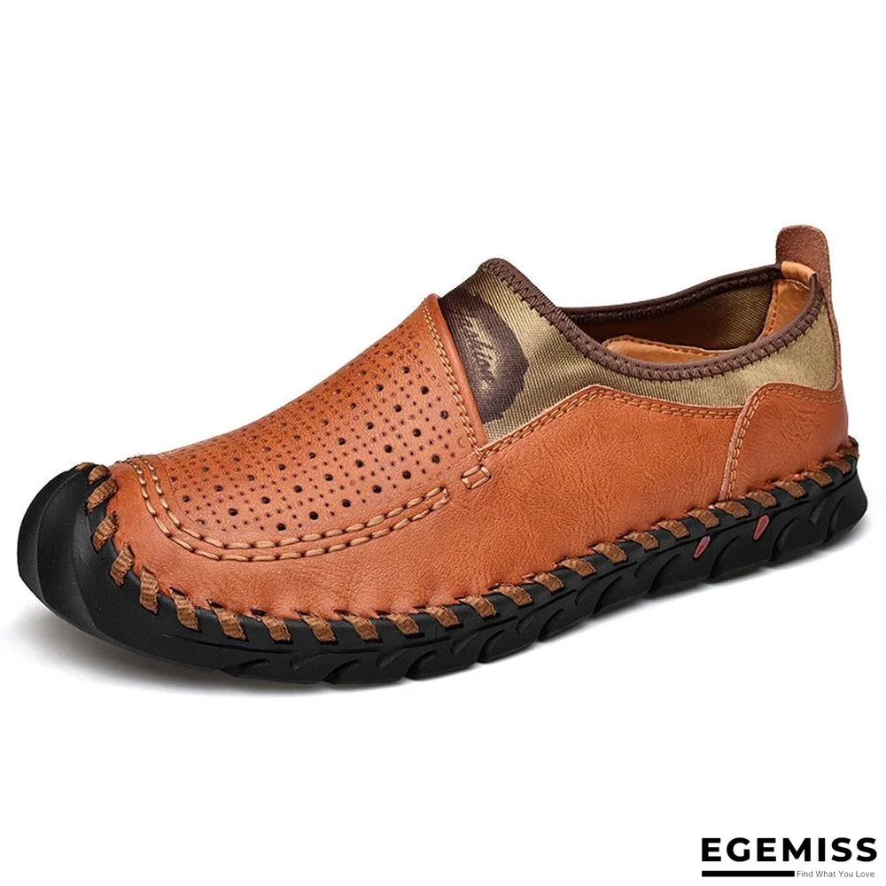 mens casual walking loafers shoes comfortable leather slip on for men walking shoes | EGEMISS