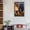 (45*65cm)Tropical Elephant - Full Round Partial AB Drill Diamond Painting