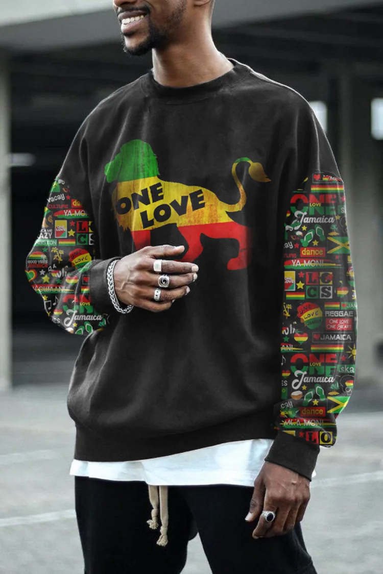 Men's ONE LOVE Loose Crewneck Sweatshirt