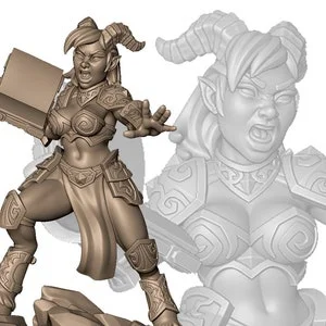 Pornhint Female Draenei Priest |TTRPGNSFWPremium Quality ECO Resin by Menagerie Miniature NSFW
