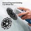 Diamond Segment Grinding Cup Wheel Disc 2 Row Stone Brick Grinder (125mm)