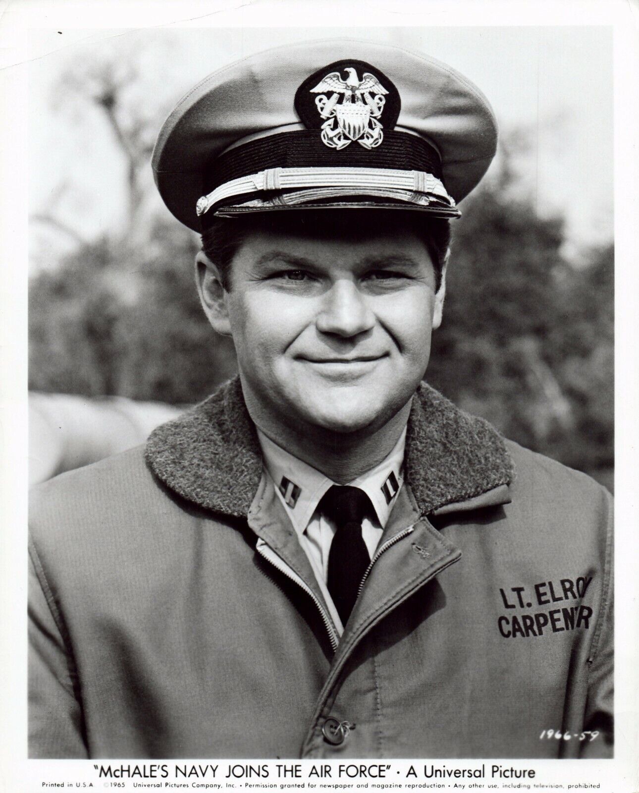 BOB HASTINGS Actor 1965 Movie Vintage 8x10 Photo Poster painting MCHALE'S NAVY JOINS AIR FORCE