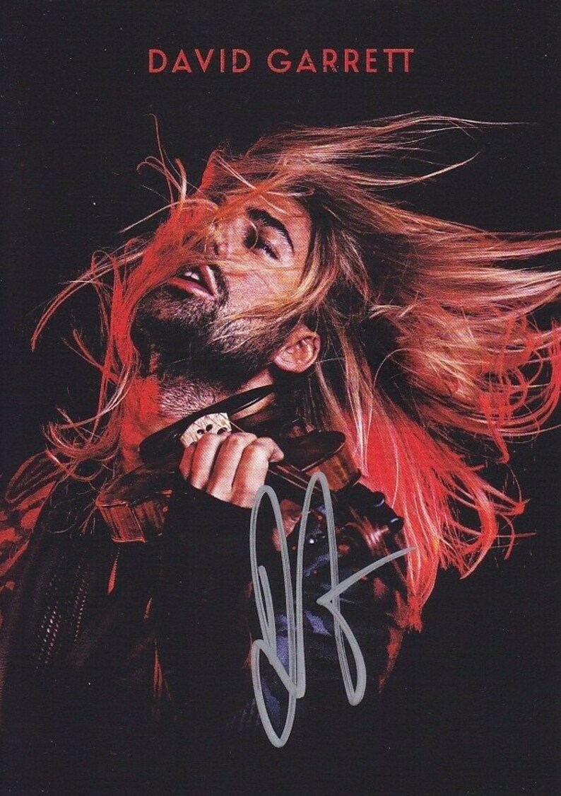 David garrett signed autographed promotional Photo Poster painting card