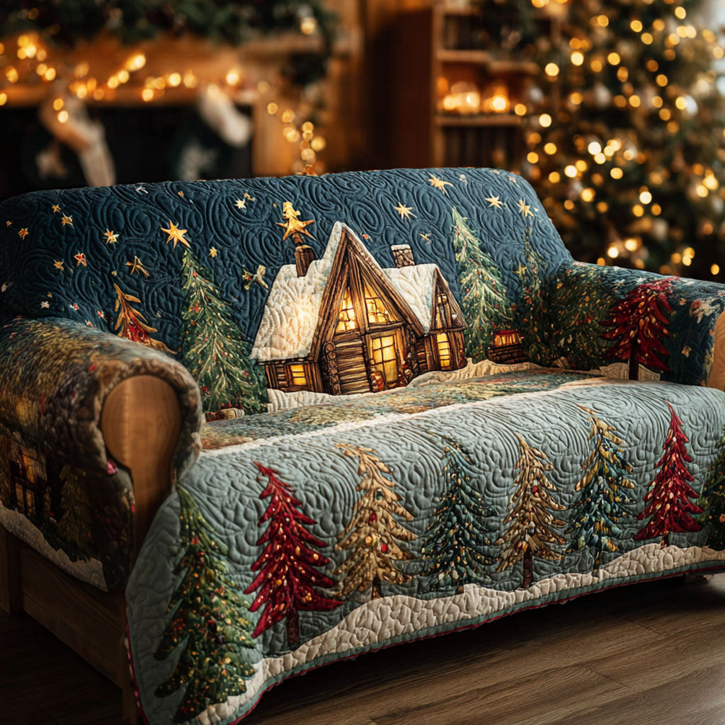 Starry Night Cabin Quilted Sofa Cover NCU0TV879 everthome