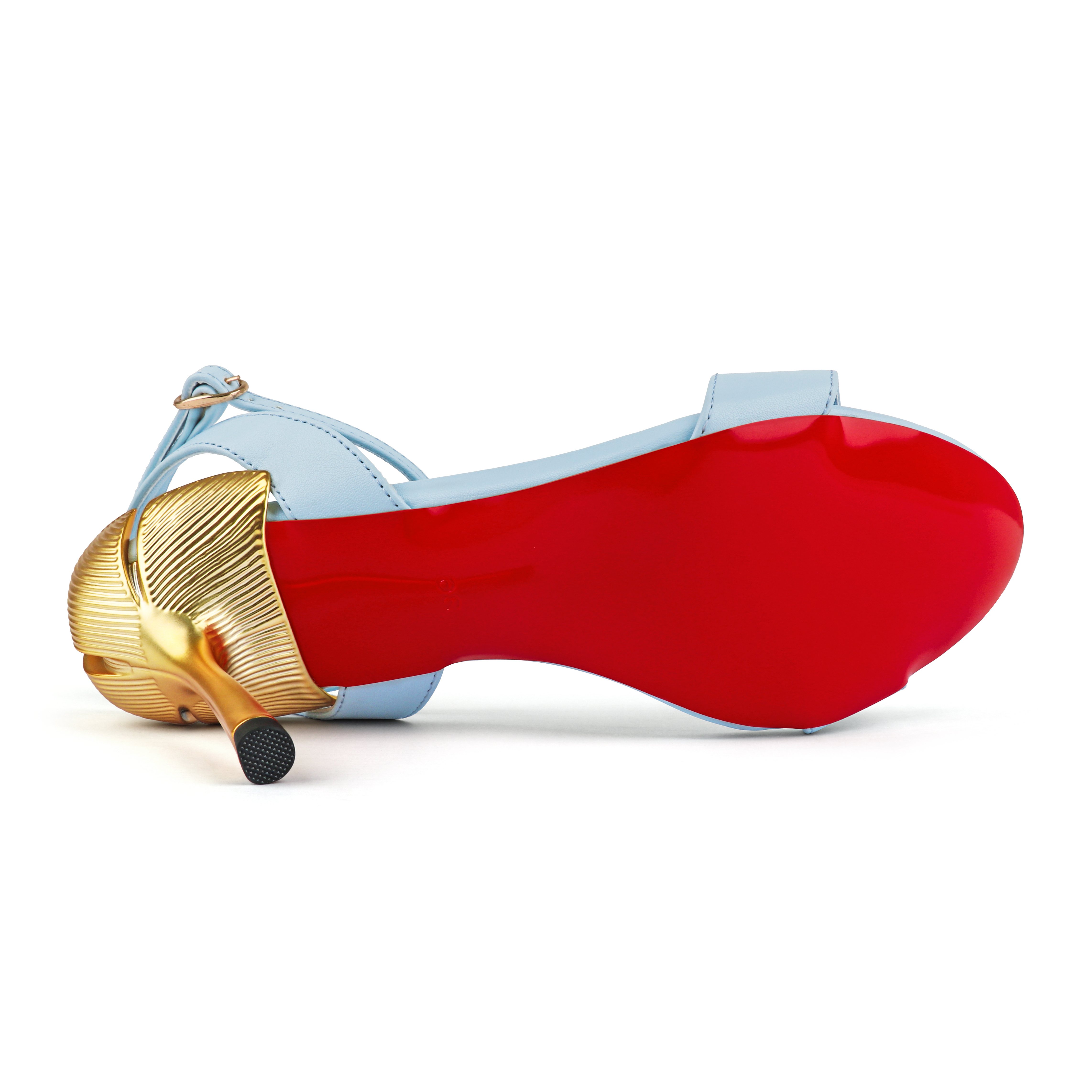 100mm Women's Red Bottom Straps Sandals Design Heels Open Toe Stiletto Shoes -MERUMOTE