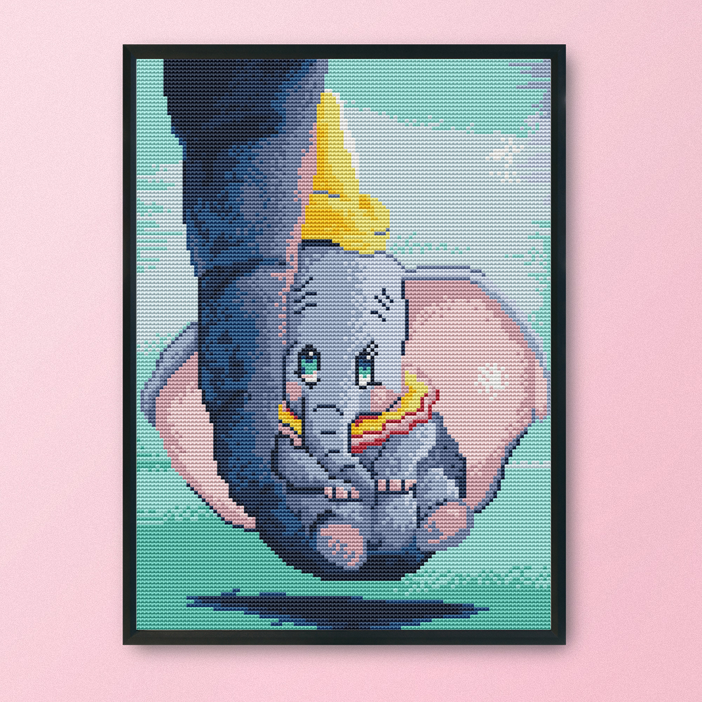 Dumbo11CT Stamped Cross Stitch Kit3040cm Dumbo cross stitch pattern for instant download