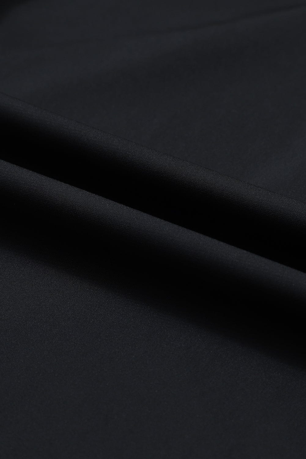 Elegant Black Drape Sleeve V-Neck Blouse