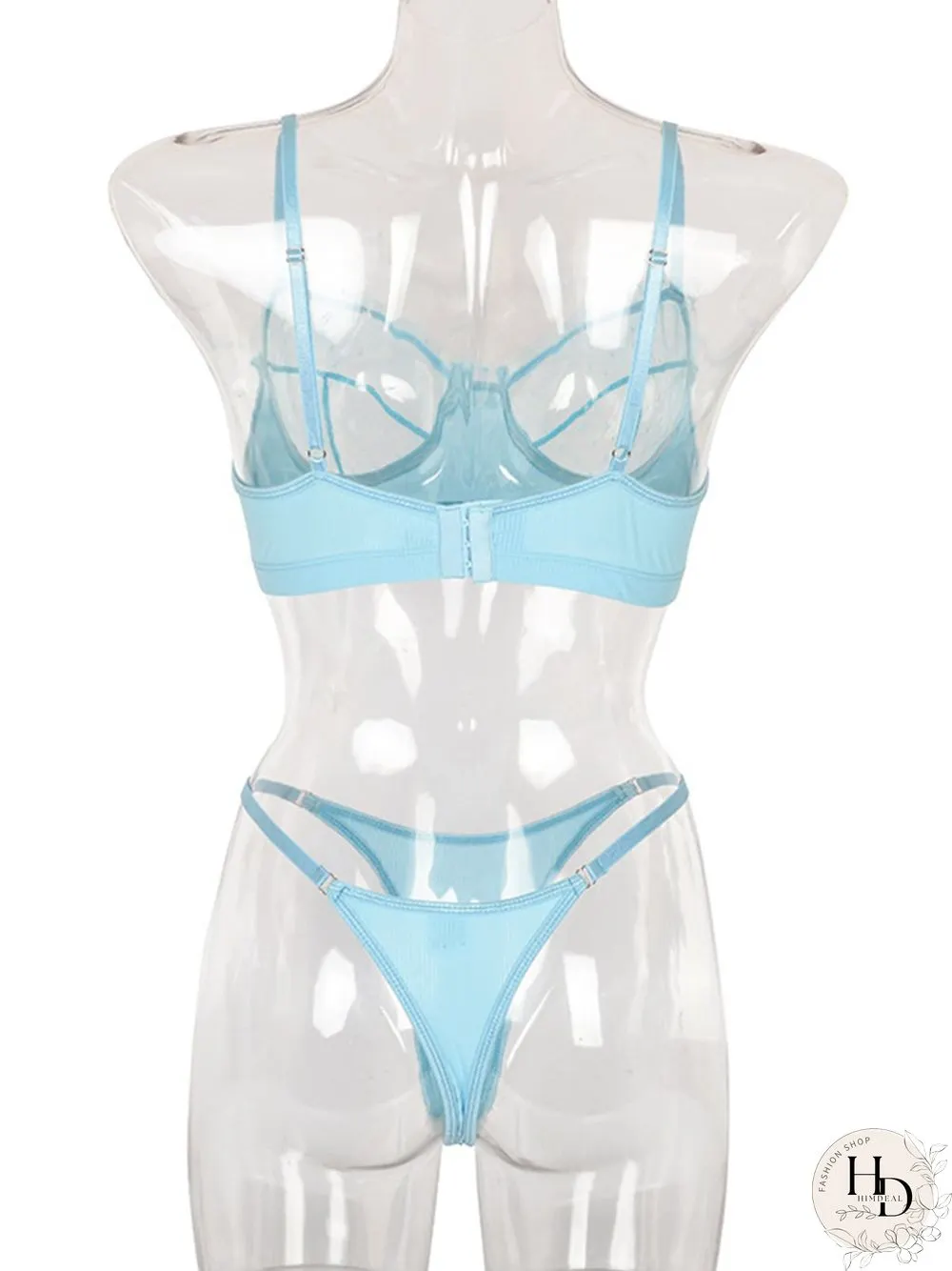Lace Mesh Eyelashes Lace Sling Lingerie Set
