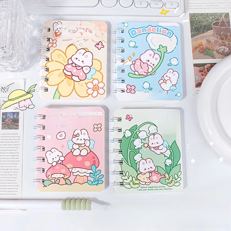 A7 Flip Coil Notebook Student Small Pocket Mini Portable Office Notepad Random 1 Piece