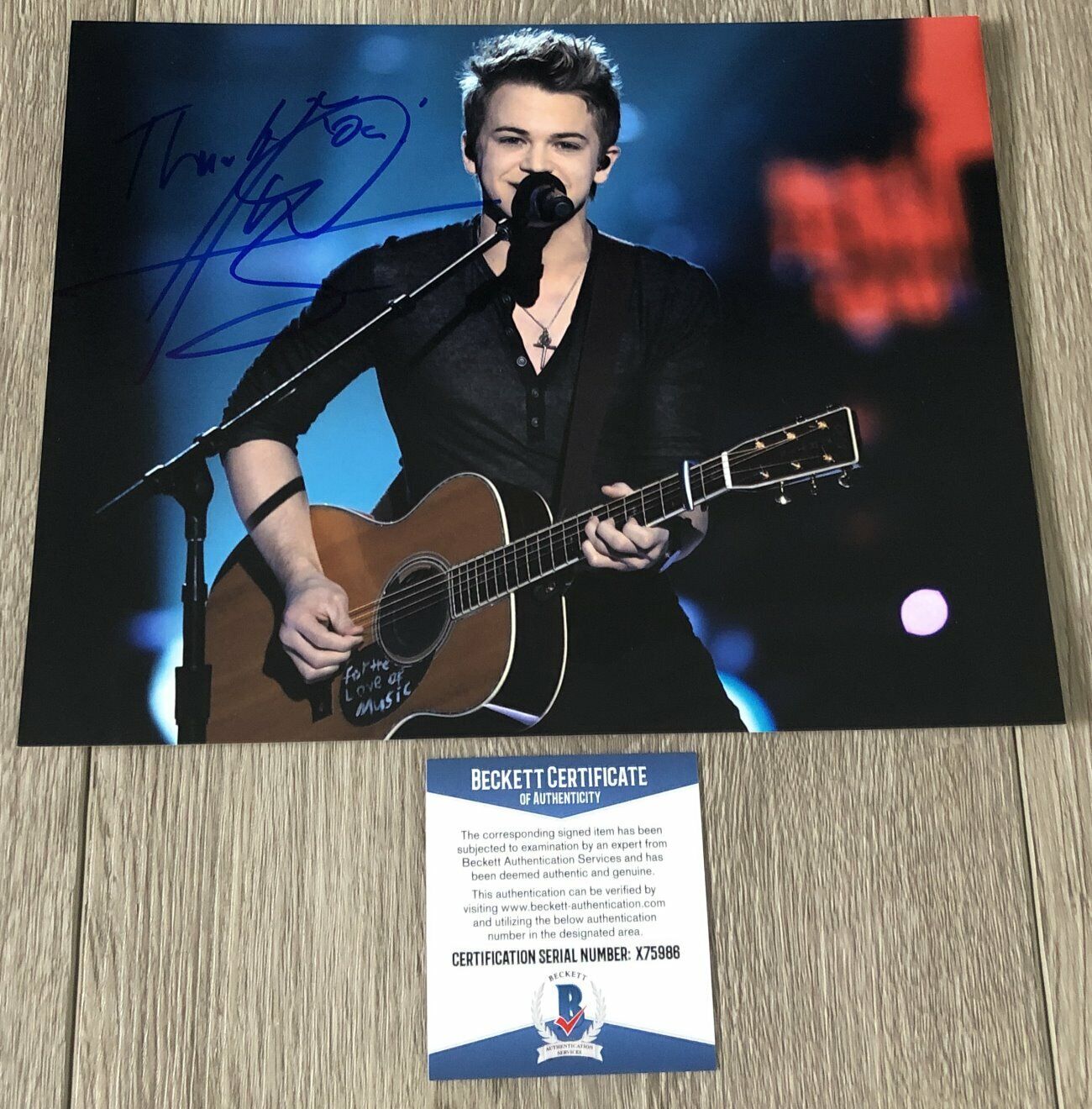 HUNTER HAYES SIGNED AUTOGRAPH COUNTRY STAR 8x10 Photo Poster painting w/PROOF & BECKETT BAS COA