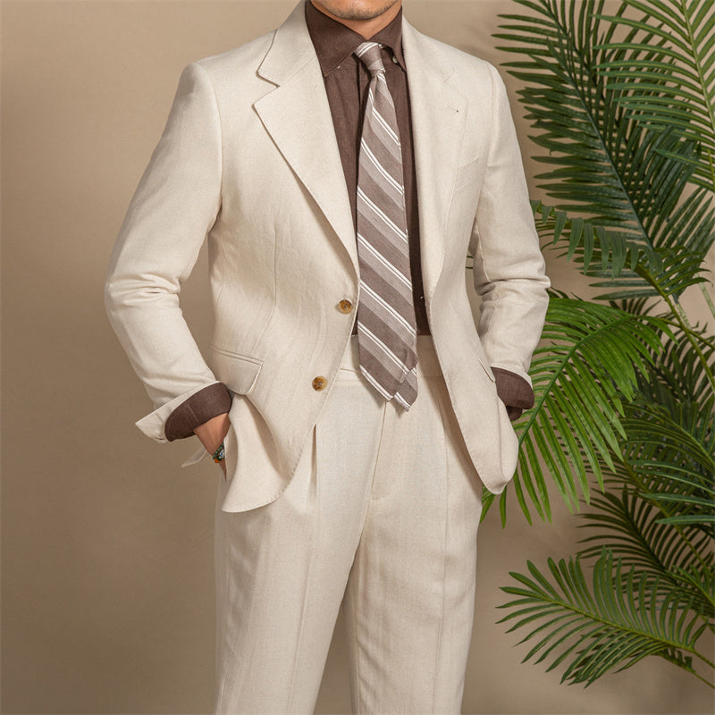 DANRRIO Linen Slim Fit Men's Suit DANRRIO.COM DANRRIO