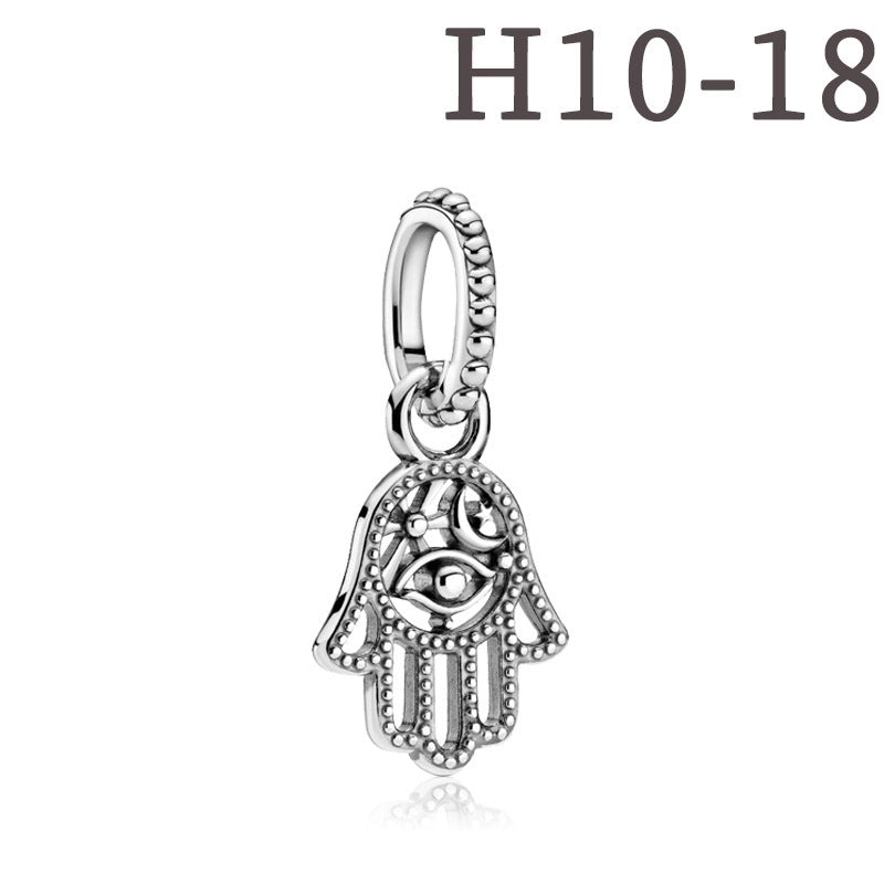 1 Piece Retro Dog Palm Flower Alloy Enamel Jewelry Accessories