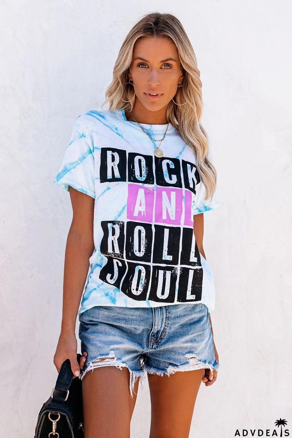 ROCK AND ROLL SOUL Tie-dye Tee