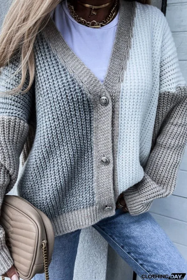 Block It Out Button Cardigan