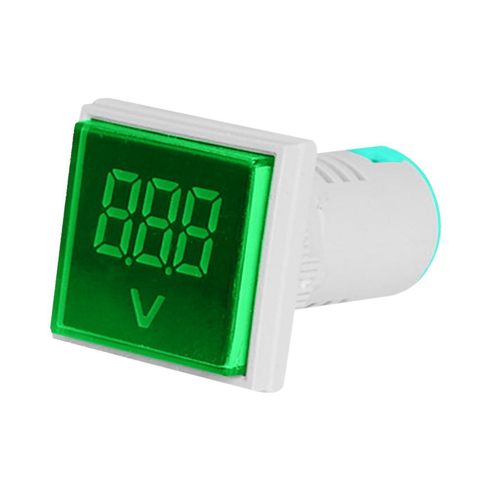 

AC 60-500V Digital Display Voltmeter LED Indicator Lamp Square Signal Light, Green, 501 Original