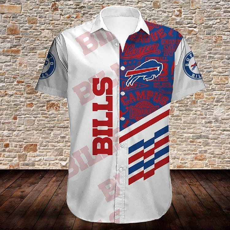 Buffalo Bills Button Up Tee Shirt