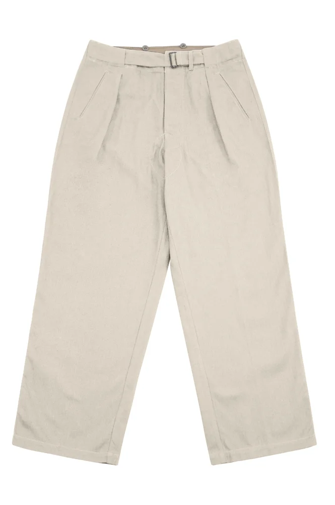   Luftwaffe German Summer HBT Off-White Drill Trousers German-Uniform