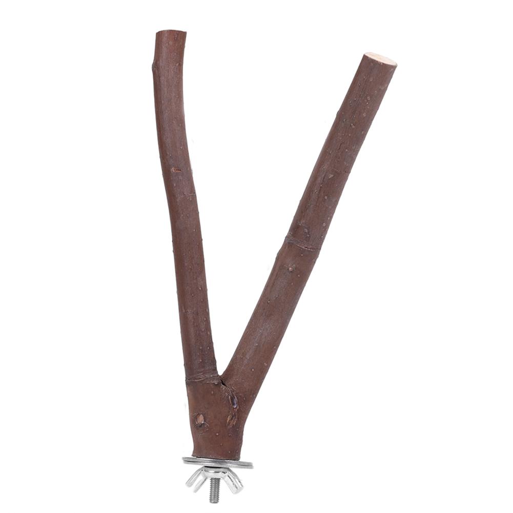 

Parrot Wood Fork Tree Branch Stand Rack Hamster Branch Perches Bite Toys, 15cm, 501 Original