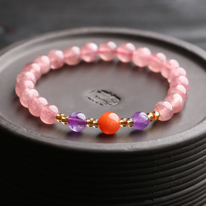 Strawberry Quartz Love Healing Bracelet