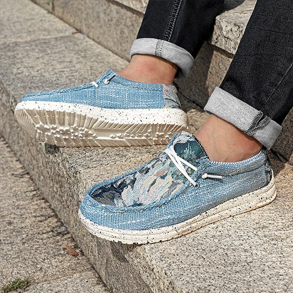 MEN'S CASUAL LIGHTWEIGHT ART PATTERN CANVAS SHOES 34625279S