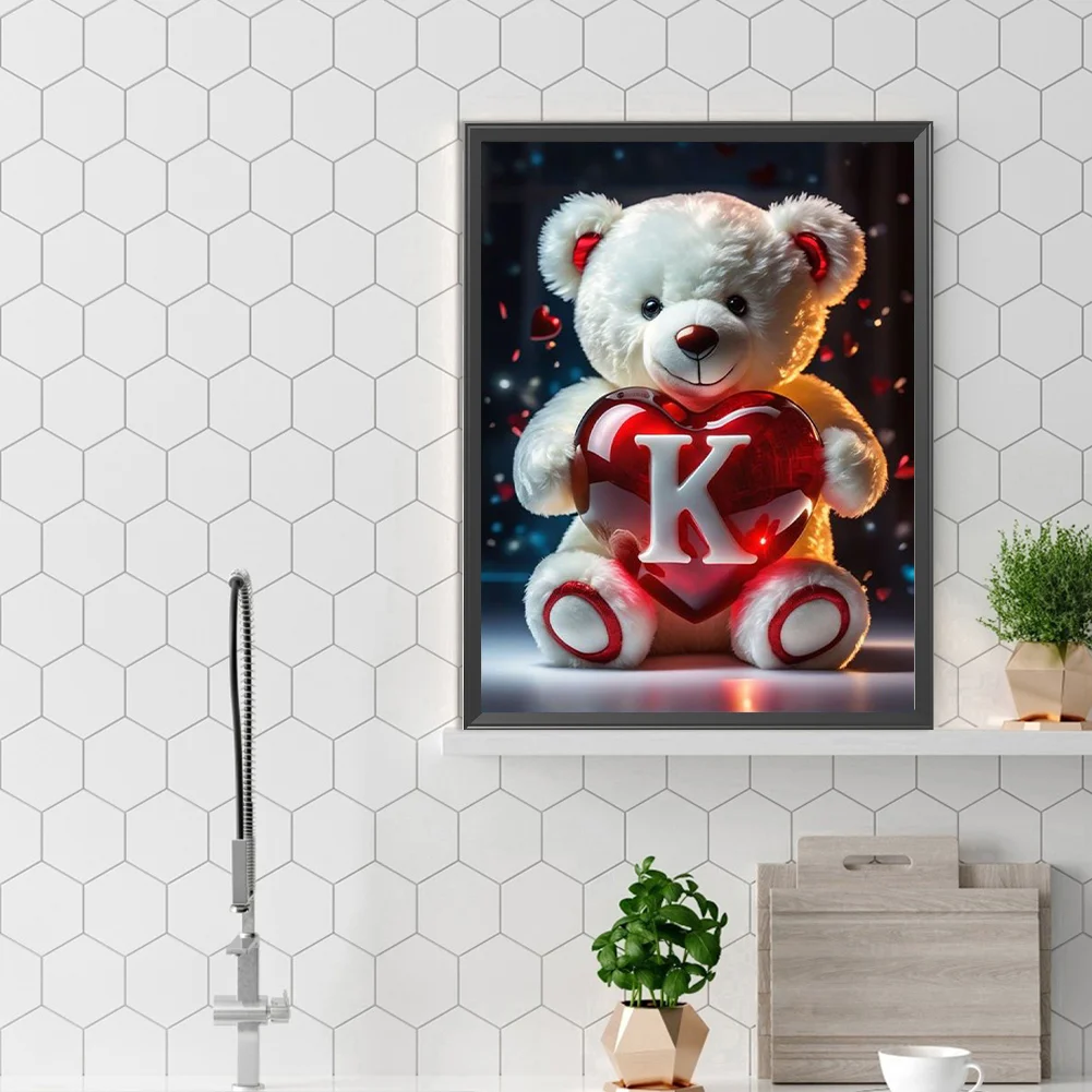 Diamond Painting - Full Square Drill - Bear Love K(Canvas|35*45cm)