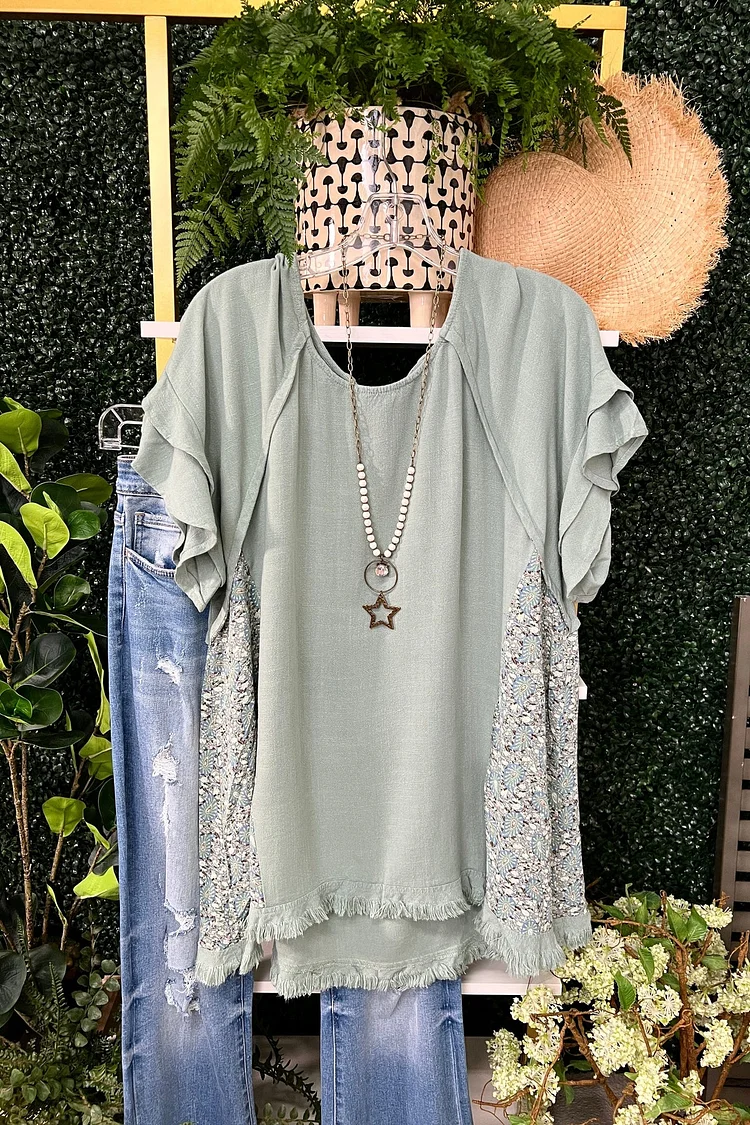 Floral Short Sleeve Blouse
