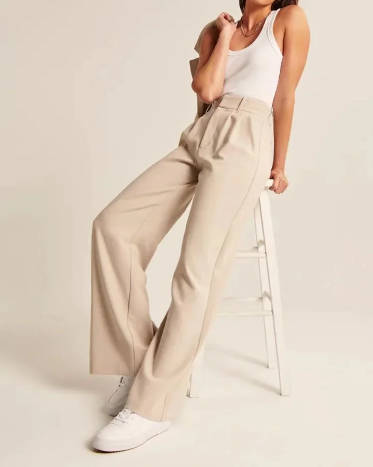 💖ONLY TODAY!!!49% OFF-Icy Lightweight Tailored Wide Leg Pants (Buy 2 Free Shipping)