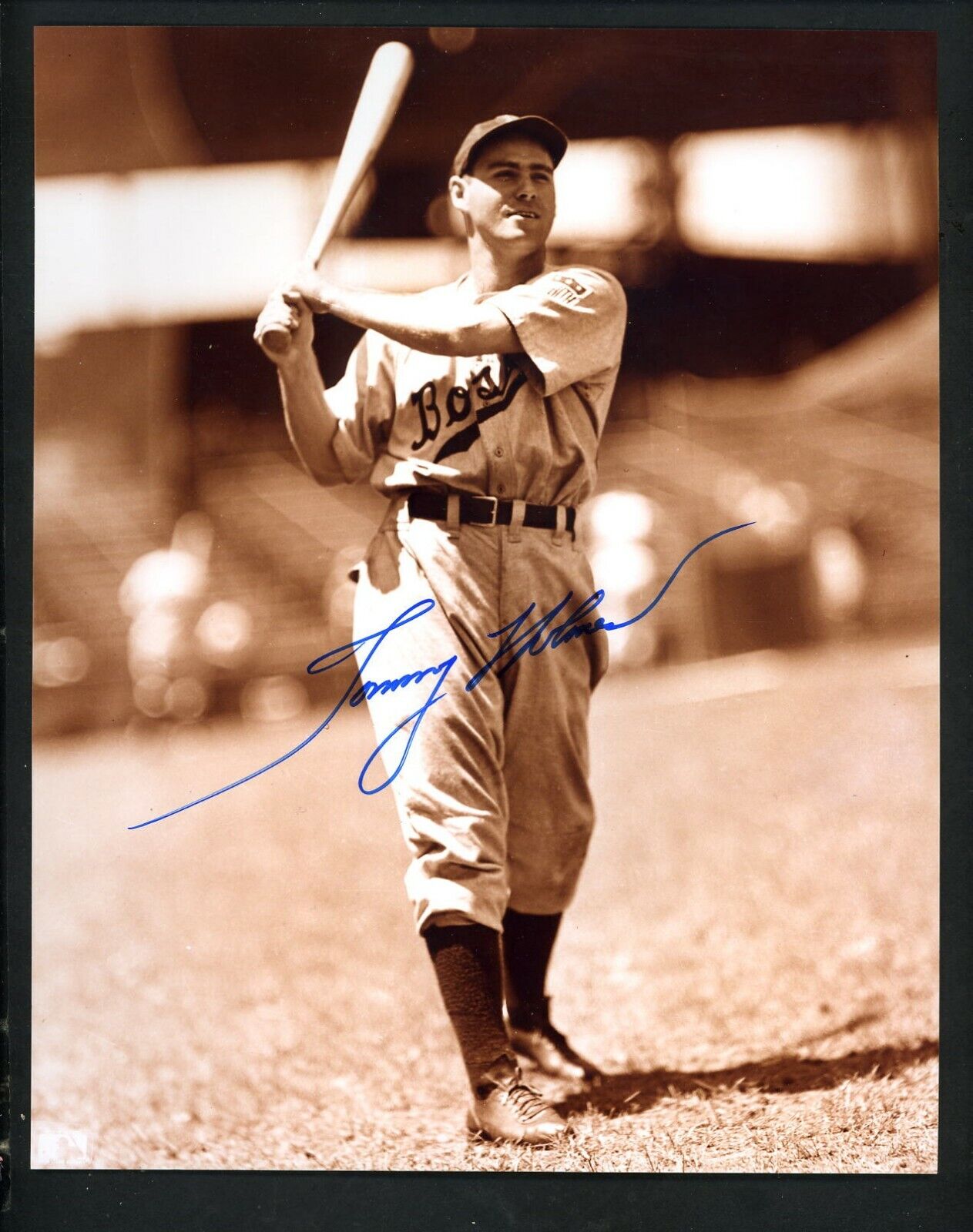 Tommy Holmes Signed Autographed 8 x 10 Photo Poster painting Boston Braves SHIPPING IS