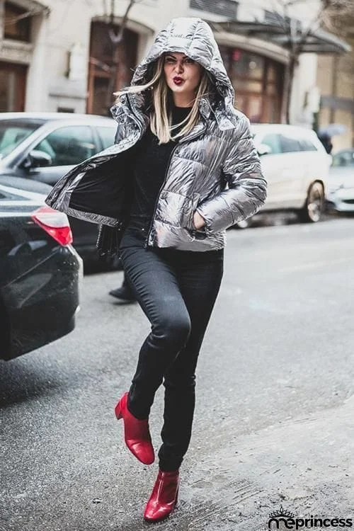 Silver Puffer Jacket