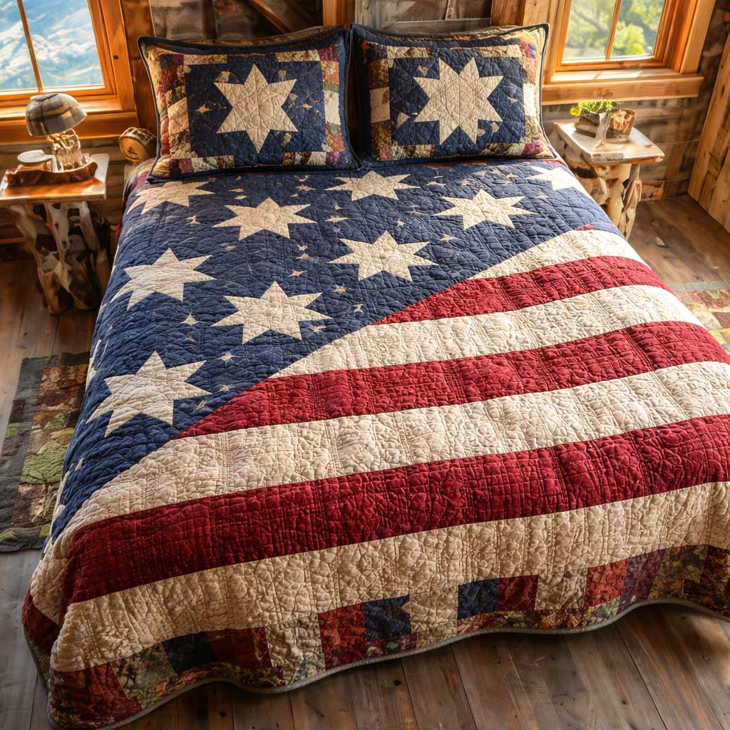 Star Palette 3-Piece Quilted Bedding Set GFTOMA10093